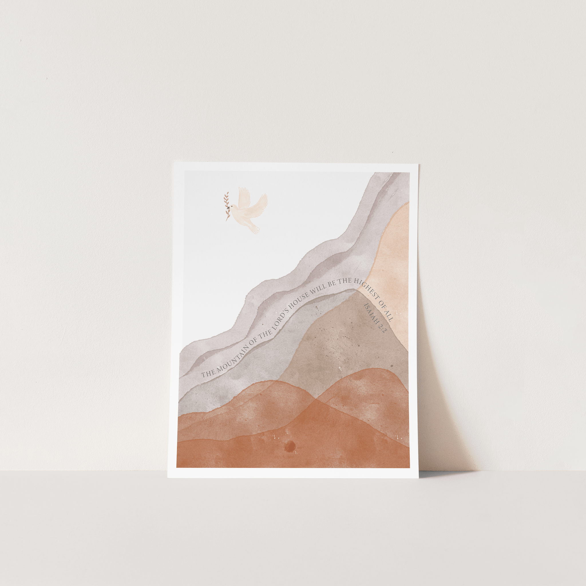 Isaiah 2:2 Mountain Print