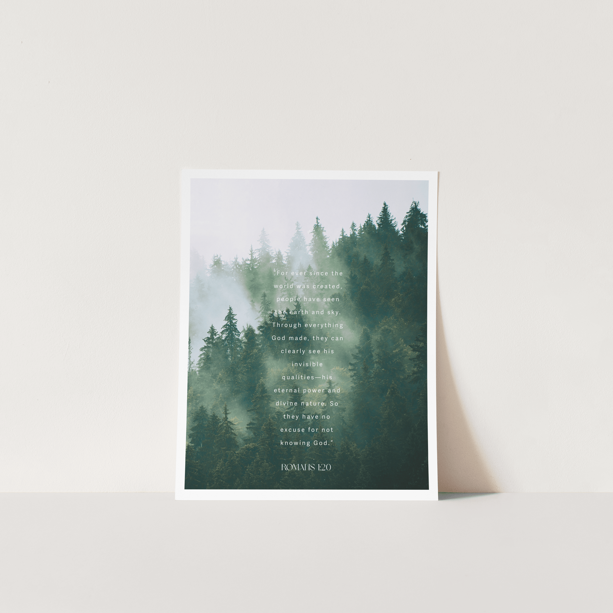 Romans 1:20 Tree Print